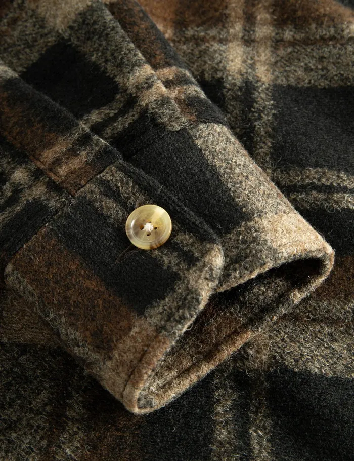 Fort Shirts IVY WOOL OVERSHIRT Brown Check 8211 Men Fort Shirts IVY WOOL OVERSHIRT Brown Check 8211 Men