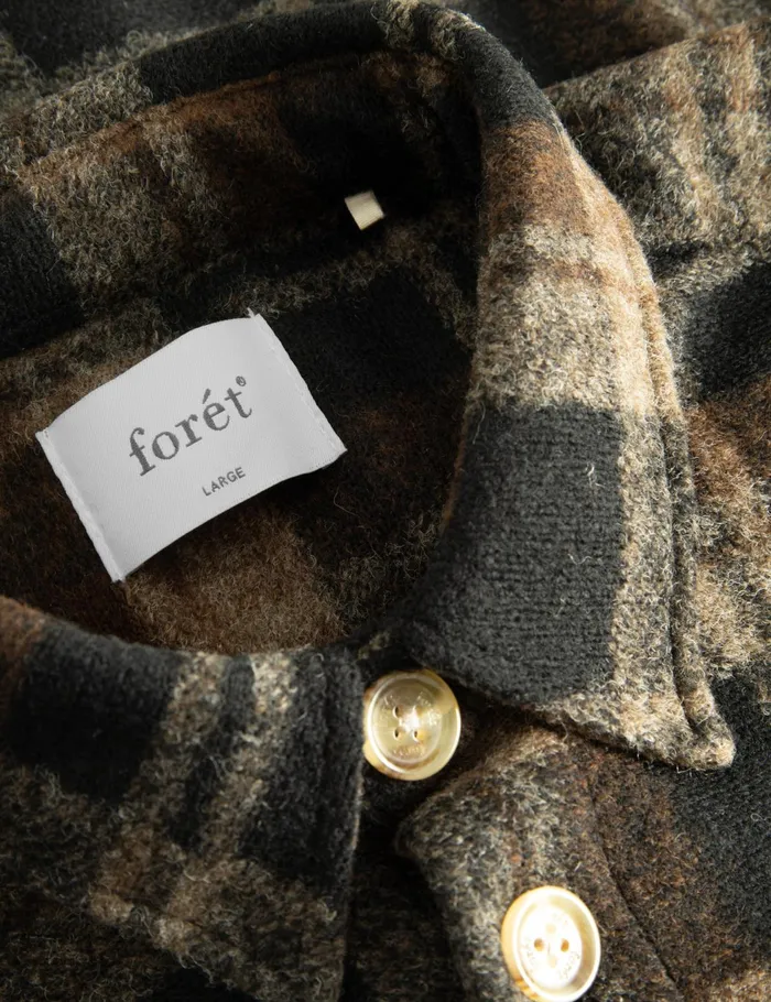 Fort Shirts IVY WOOL OVERSHIRT Brown Check 8211 Men Fort Shirts IVY WOOL OVERSHIRT Brown Check 8211 Men