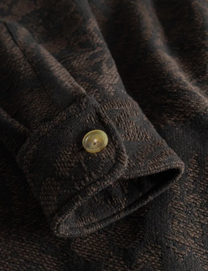 Fort Shirts MAP JACQUARD SHIRT Cold Brown 8211 Men