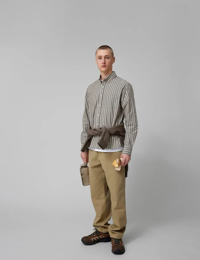 Fort Shirts VISION SHIRT Cold Brownkhaki Stripe 8211 Men Fort Shirts VISION SHIRT Cold Brownkhaki Stripe 8211 Men