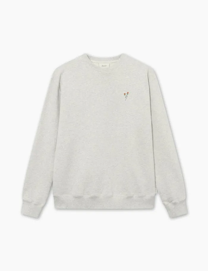 Fort Sweatshirts NOON SWEATSHIRT Snow Melange Flower 8211 Men