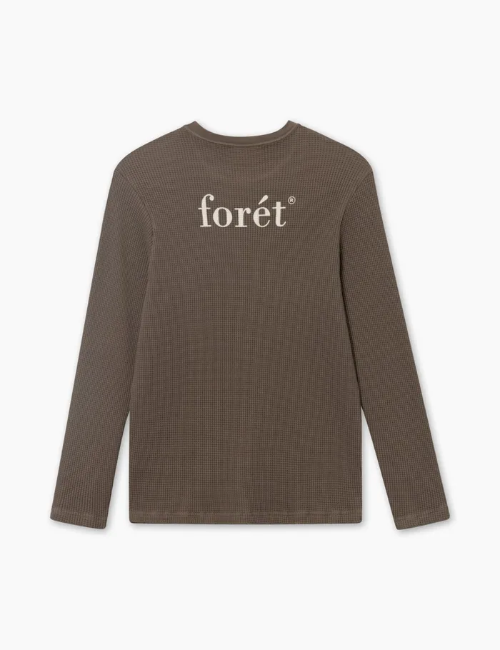 Fort Sweatshirts STILL WAFFLE LONGSLEEVE Cold Brown 8211 Men Fort Sweatshirts STILL WAFFLE LONGSLEEVE Cold Brown 8211 Men