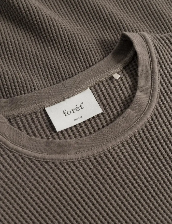 Fort Sweatshirts STILL WAFFLE LONGSLEEVE Cold Brown 8211 Men Fort Sweatshirts STILL WAFFLE LONGSLEEVE Cold Brown 8211 Men