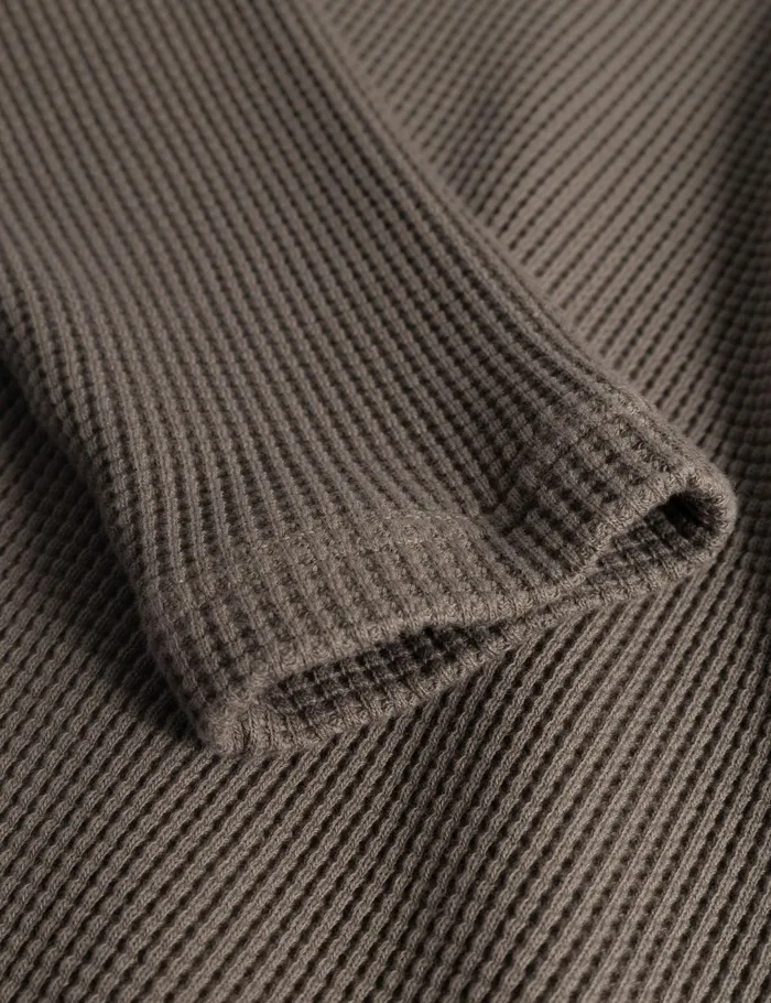 Fort Sweatshirts STILL WAFFLE LONGSLEEVE Cold Brown 8211 Men Fort Sweatshirts STILL WAFFLE LONGSLEEVE Cold Brown 8211 Men