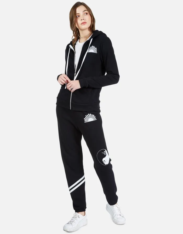Gia Skull Yin Yang Black Women039s Lauren Moshi Long Sweatpants
