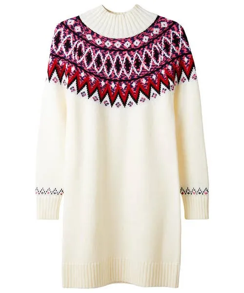 Gifts Beautifully Bright Knitted Jumper Dress Cream Joebrowns Apparel Gifts Beautifully Bright Knitted Jumper Dress Cream Joebrowns Apparel
