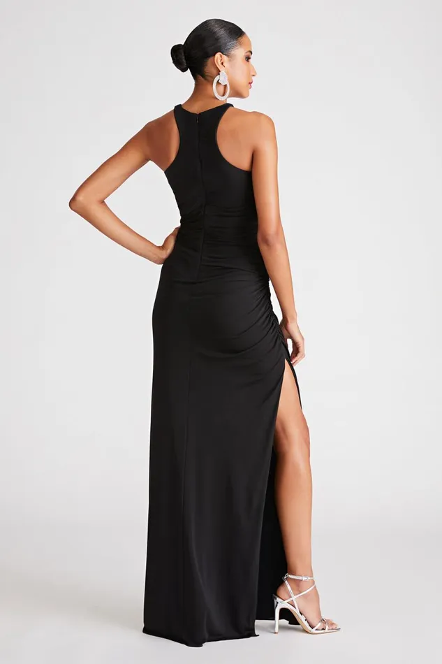Gowns Women Halston Lang Gown In Jersey Black