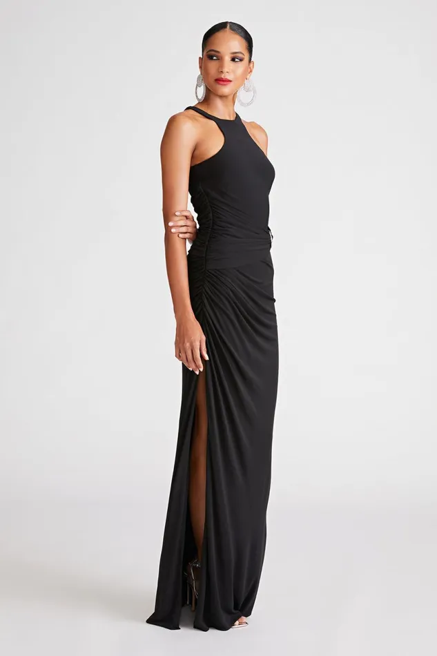Gowns Women Halston Lang Gown In Jersey Black