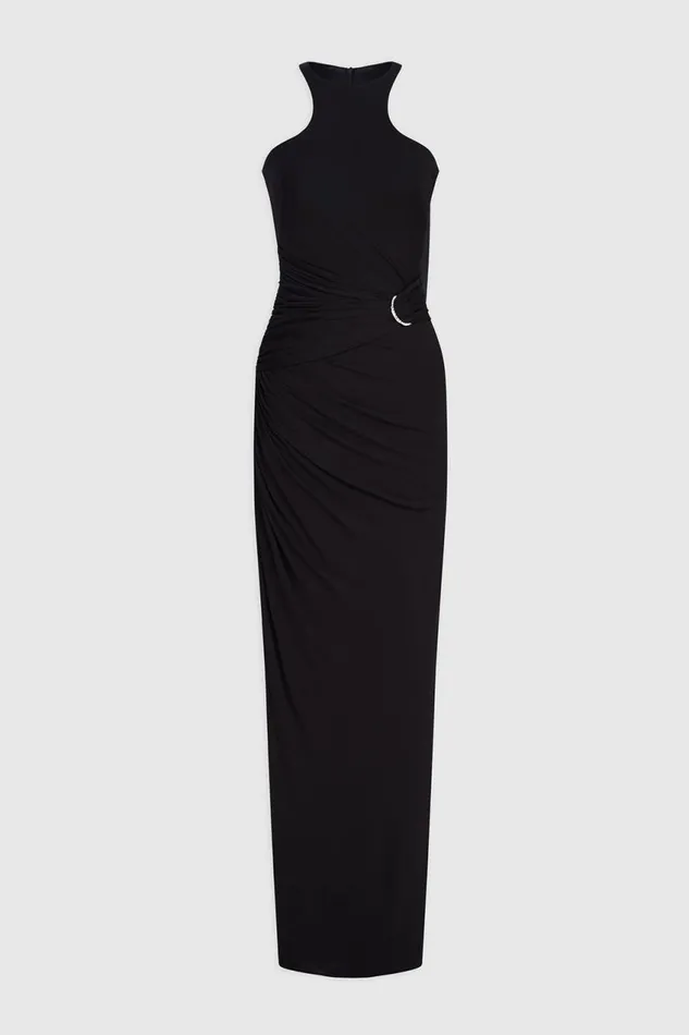 Gowns Women Halston Lang Gown In Jersey Black