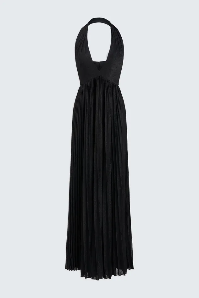 Gowns Women Halston Tiffany Gown In Shimmer Jersey Black