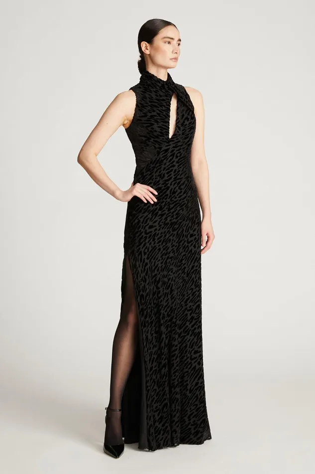Gowns Women Halston Uma Gown In Devoree Black