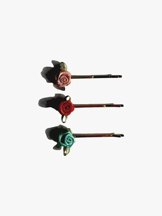 Hair Accessories Lisa Says Gah Women Rosette Bobby Pin Trio Mul