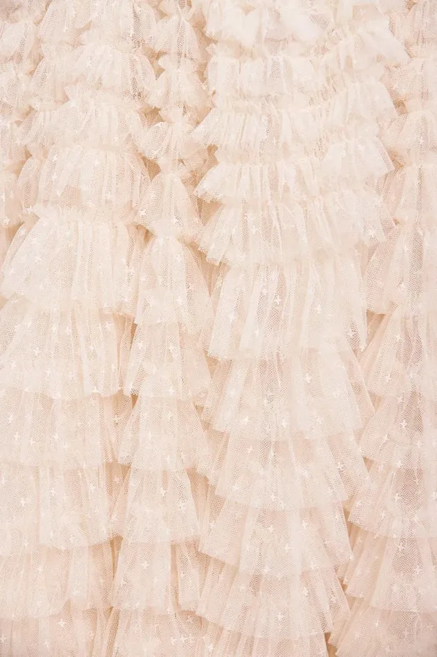 Hattie Ruffle Ankle Skirt Champagne Women Needle and Thread Skirts