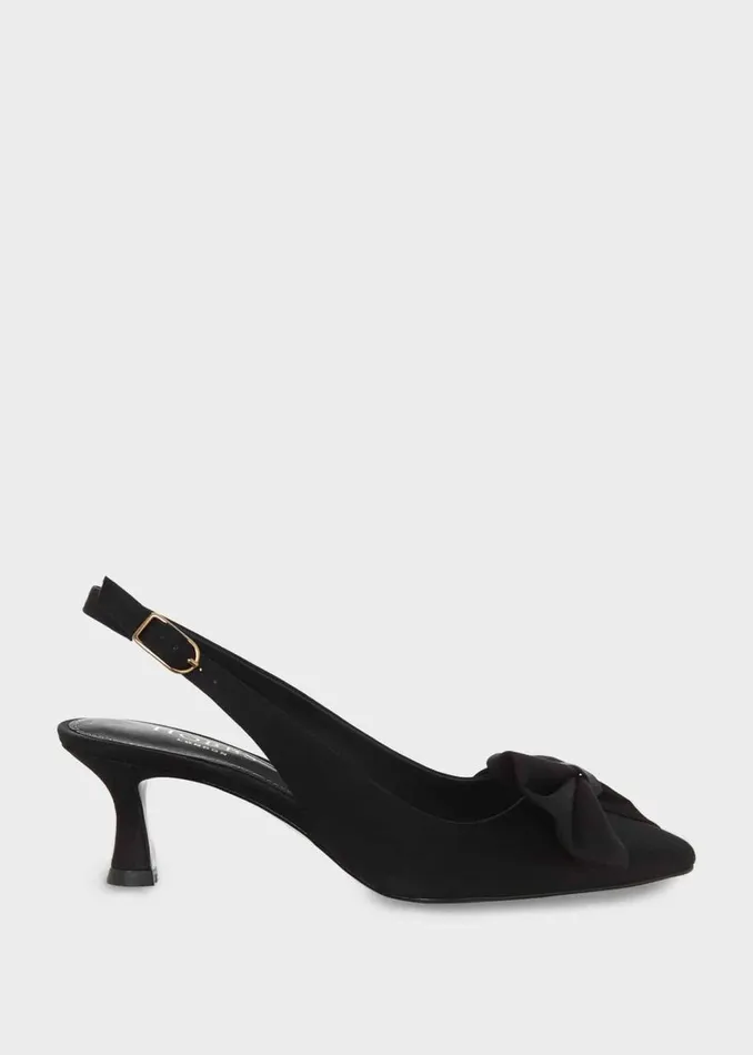 Heels Women HOBBS Francis Satin Slingbacks Black