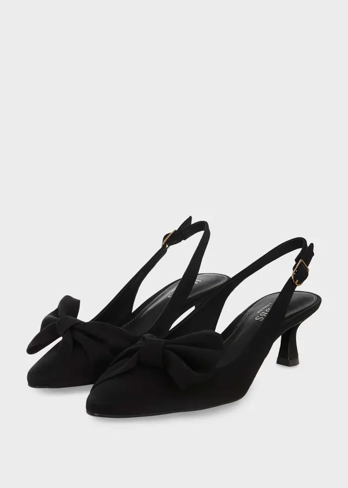 Heels Women HOBBS Francis Satin Slingbacks Black