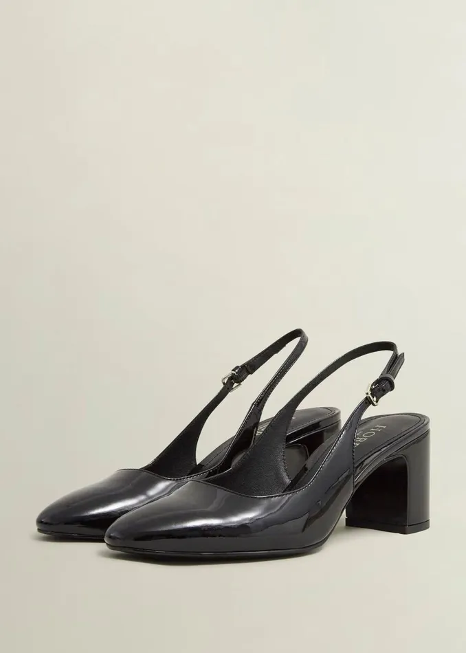 Heels Women HOBBS Lily Leather Slingbacks Black