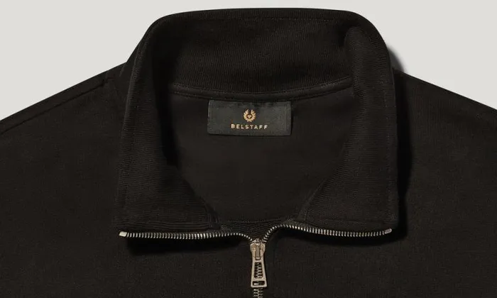 Hoodies and Sweatshirts Men Belstaff Belstaff Quarter Zip Sweatshirt Black