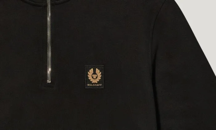 Hoodies and Sweatshirts Men Belstaff Belstaff Quarter Zip Sweatshirt Black