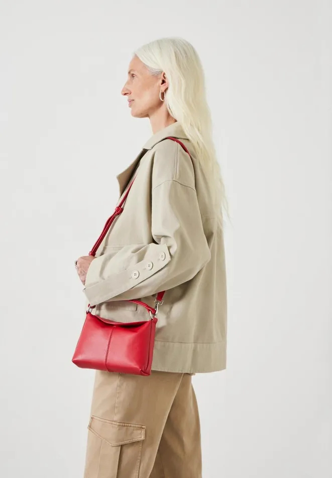 Hush Bags Women Mini Stevie Leather Crossbody Bag Red Hush Bags Women Mini Stevie Leather Crossbody Bag Red