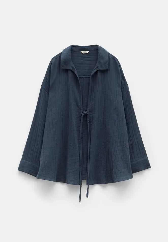 Hush Coords Women Elodie Oversized Cheesecloth Shirt Petrol Hush Coords Women Elodie Oversized Cheesecloth Shirt Petrol