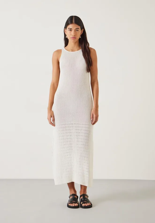 Hush Dresses Women Clara Knitted Beach Dress Soft White Hush Dresses Women Clara Knitted Beach Dress Soft White