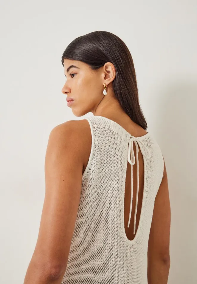 Hush Dresses Women Clara Knitted Beach Dress Soft White Hush Dresses Women Clara Knitted Beach Dress Soft White