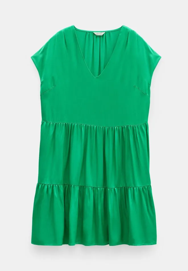 Hush Dresses Women Lily Oversized Satin Gathers Mini Dress Green Hush Dresses Women Lily Oversized Satin Gathers Mini Dress Green