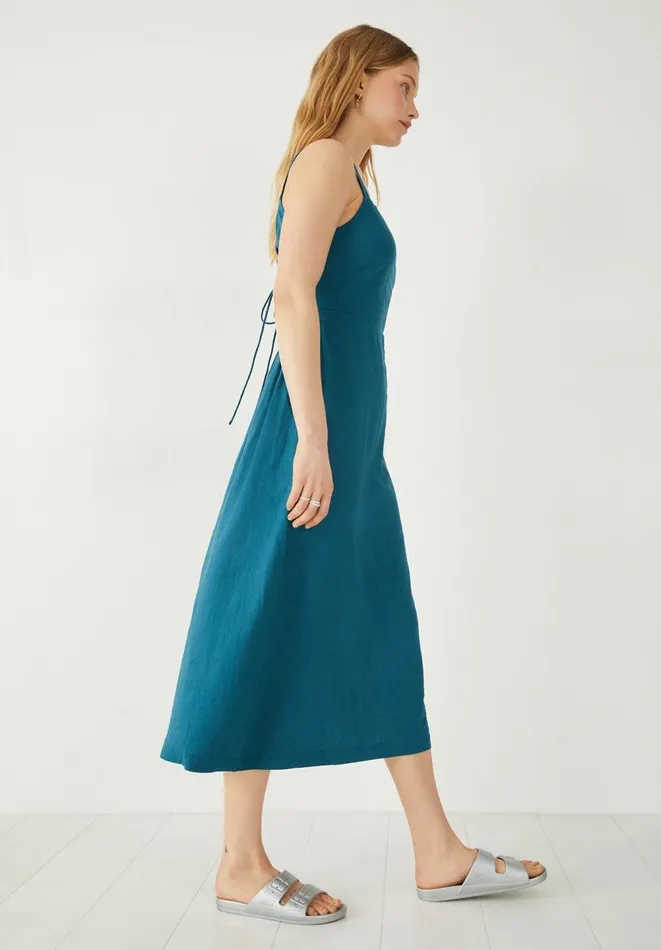 Hush Dresses Women Macy Linen Midi Dress Teal Hush Dresses Women Macy Linen Midi Dress Teal