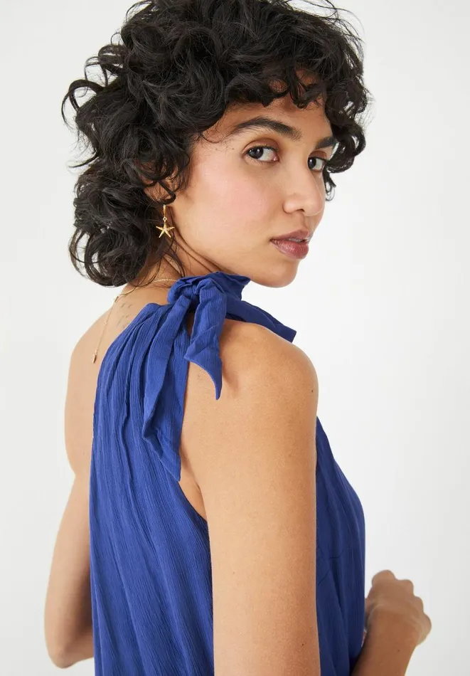Hush Dresses Women Selena One Shoulder Midi Dress Blue Hush Dresses Women Selena One Shoulder Midi Dress Blue