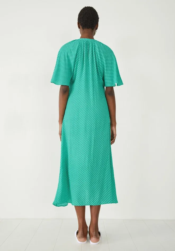 Hush Dresses Women Sierra Belted Midi Dress Mini Checkerboard Green Hush Dresses Women Sierra Belted Midi Dress Mini Checkerboard Green