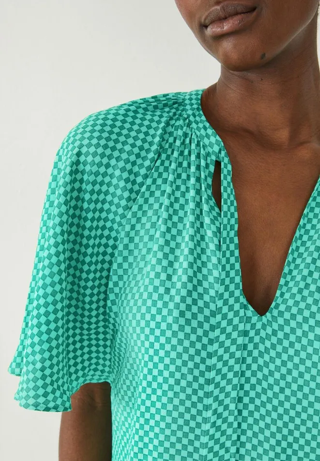 Hush Dresses Women Sierra Belted Midi Dress Mini Checkerboard Green Hush Dresses Women Sierra Belted Midi Dress Mini Checkerboard Green