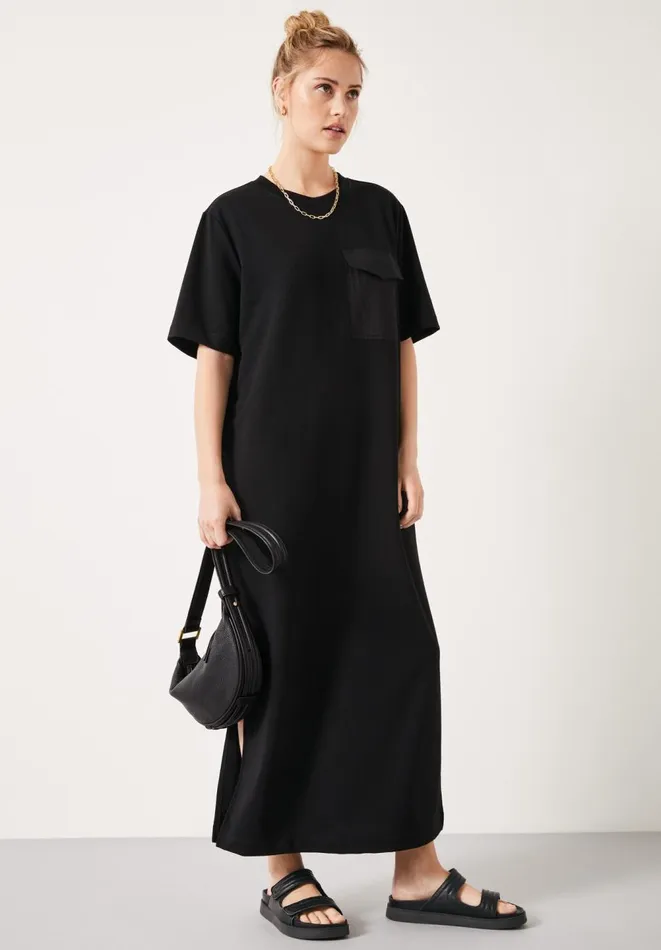 Hush Dresses Women Steph Midi Tshirt Dress Black