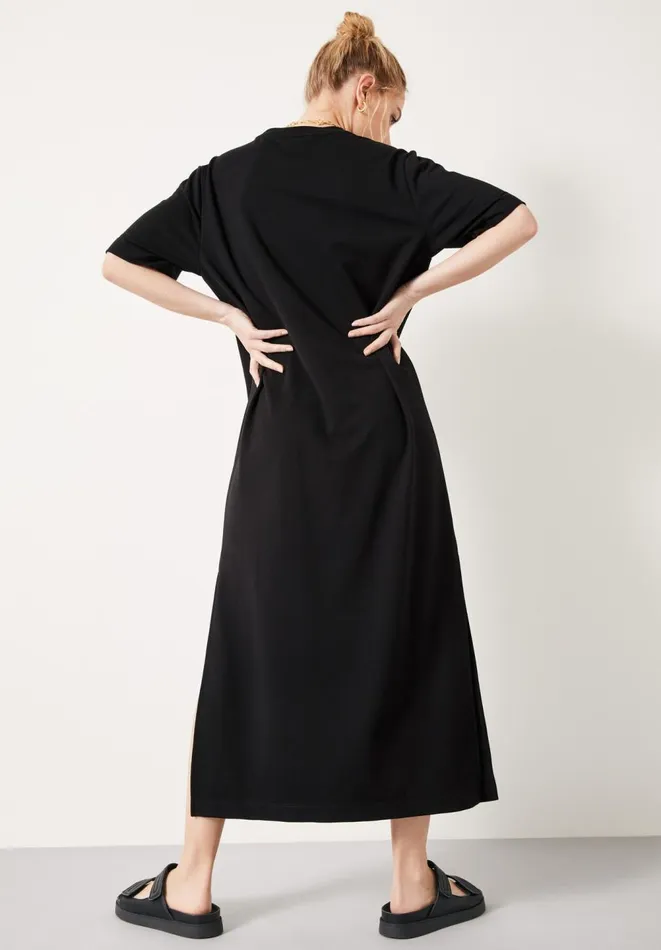 Hush Dresses Women Steph Midi Tshirt Dress Black Hush Dresses Women Steph Midi Tshirt Dress Black
