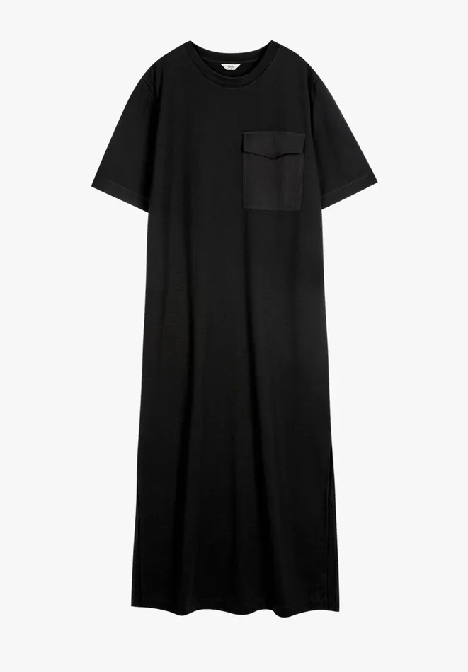 Hush Dresses Women Steph Midi Tshirt Dress Black Hush Dresses Women Steph Midi Tshirt Dress Black