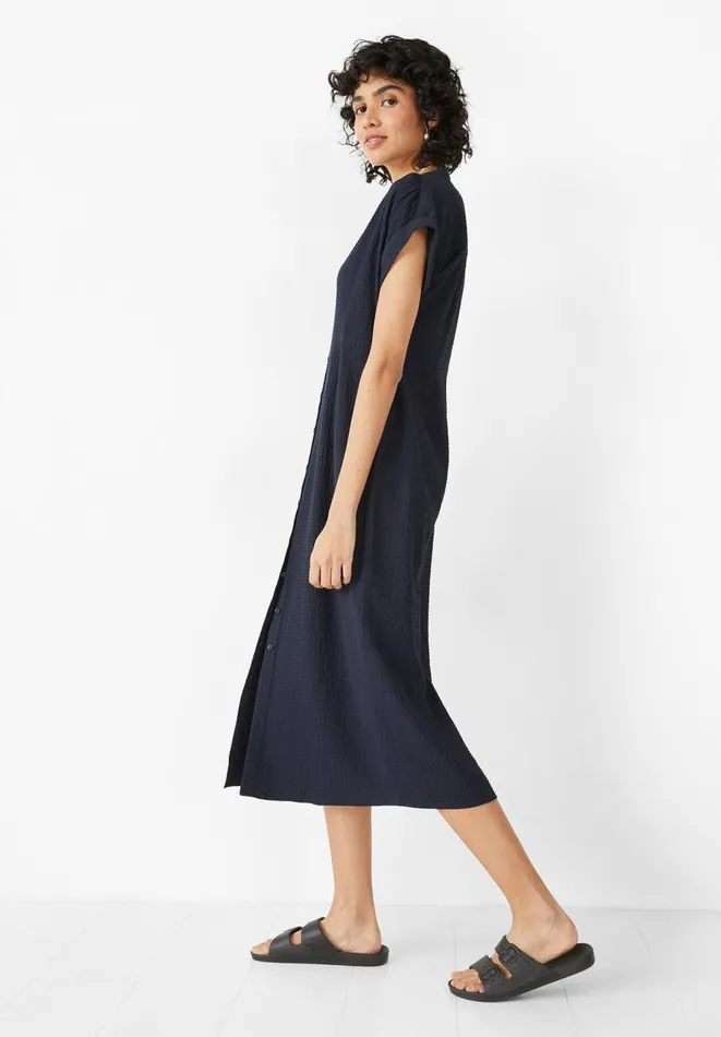 Hush Dresses Women Textured Posy Midi Dress Midnight