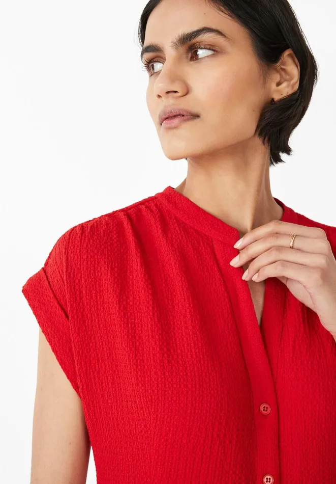 Hush Dresses Women Textured Posy Midi Dress Red Hush Dresses Women Textured Posy Midi Dress Red