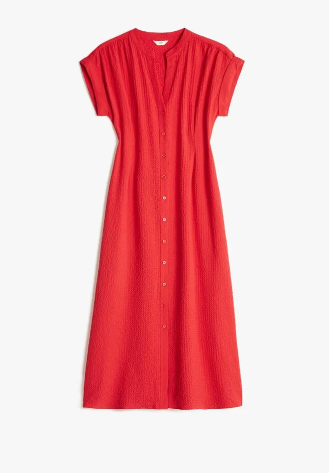 Hush Dresses Women Textured Posy Midi Dress Red Hush Dresses Women Textured Posy Midi Dress Red