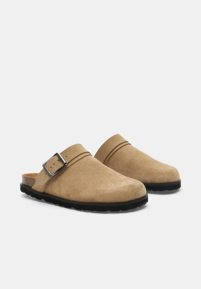 Hush Flats Women Lupita Mule Suede Clogs Taupe Hush Flats Women Lupita Mule Suede Clogs Taupe