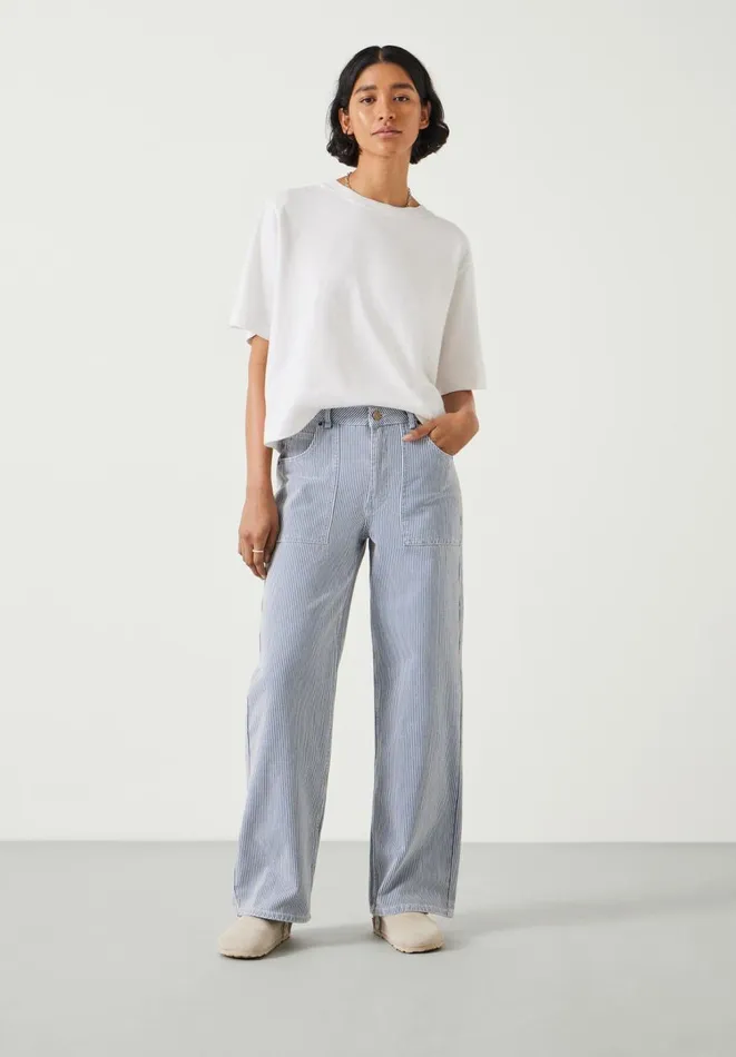 Hush Jeans Women Arizona Striped Jeans Blue White