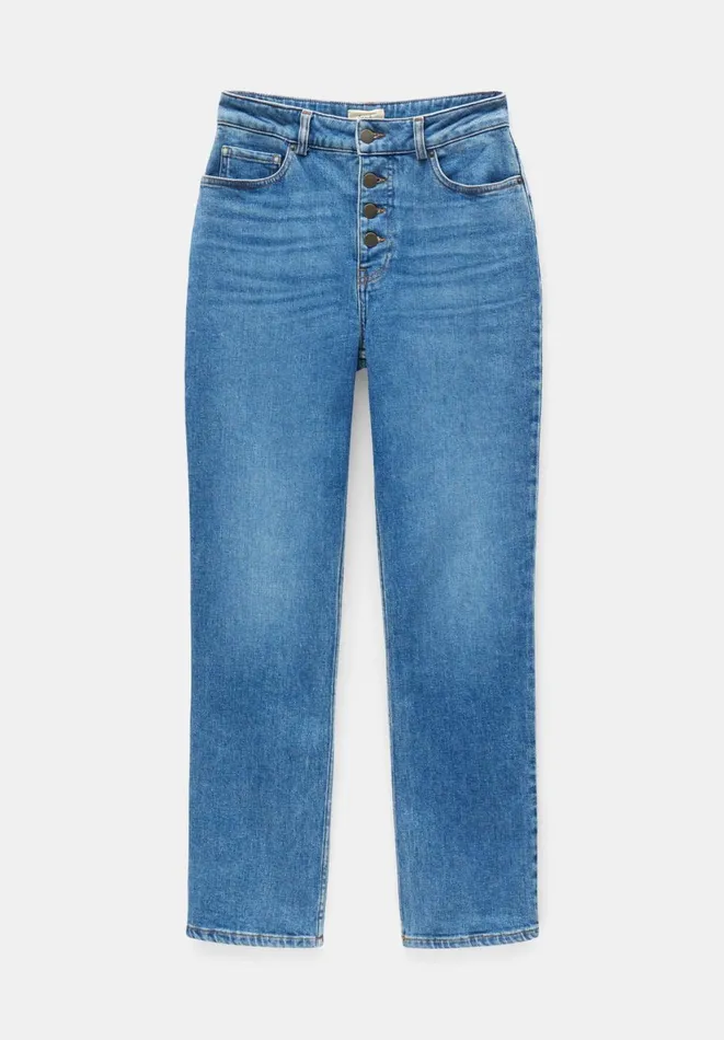 Hush Jeans Women Dani Straight Leg Jeans Mid Authentic Blue
