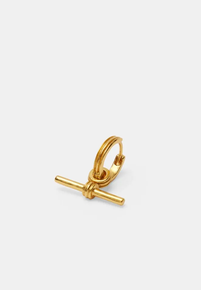 Hush Jewellery Women Harlow T Bar Earrings Gold