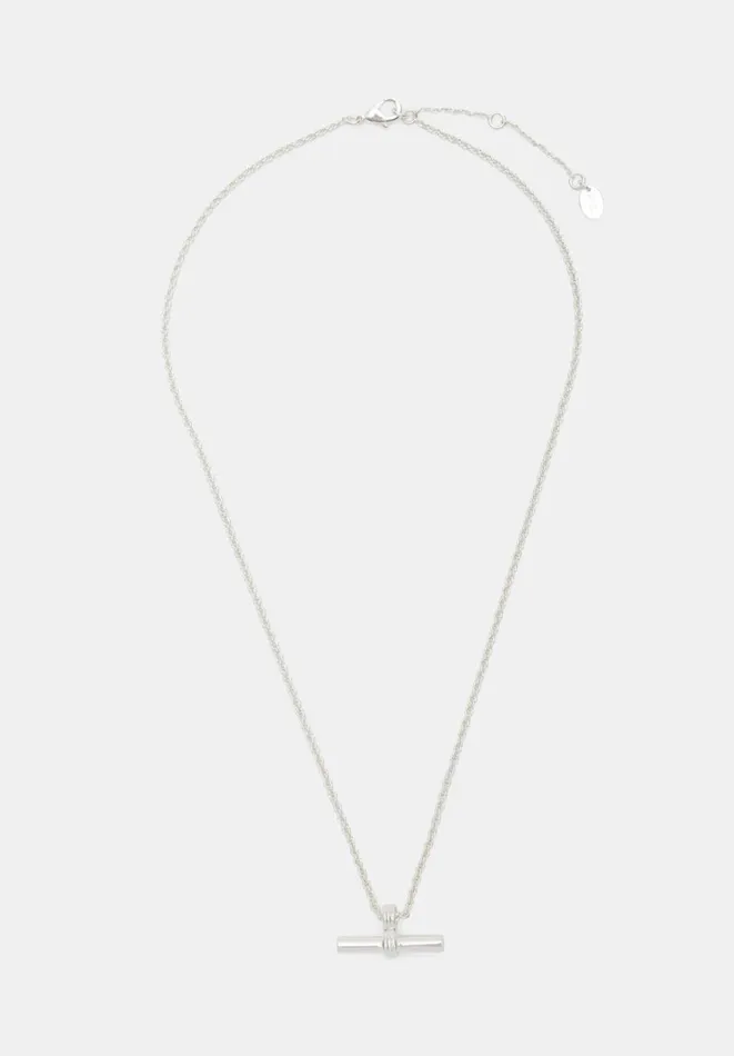 Hush Jewellery Women Harlow T Bar Necklace Silver