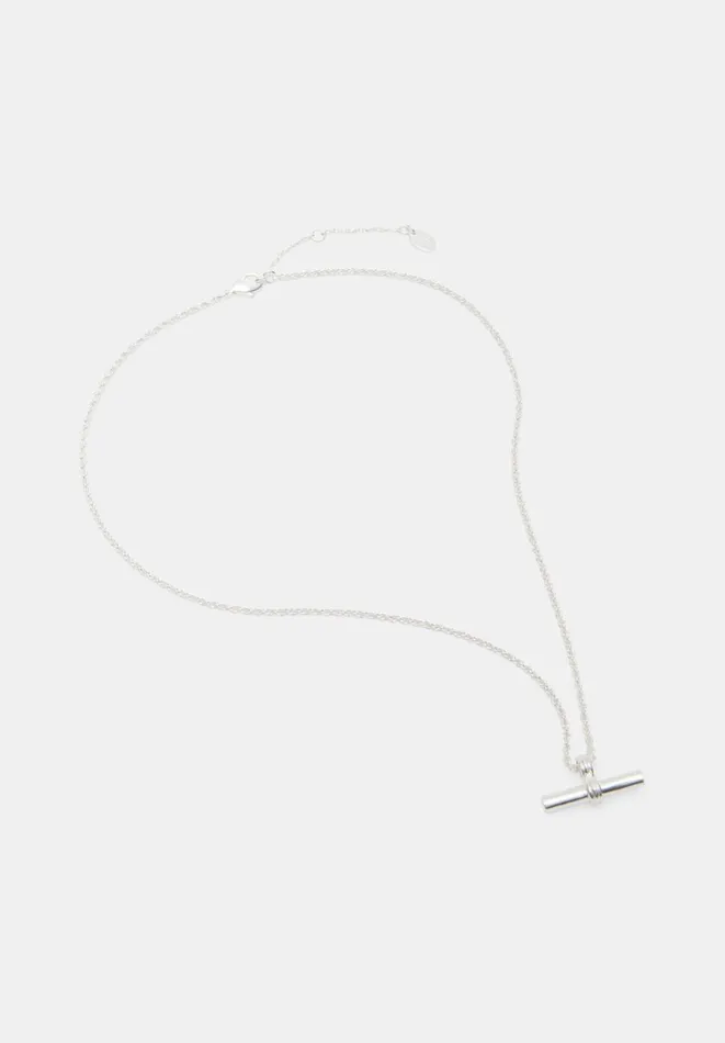 Hush Jewellery Women Harlow T Bar Necklace Silver