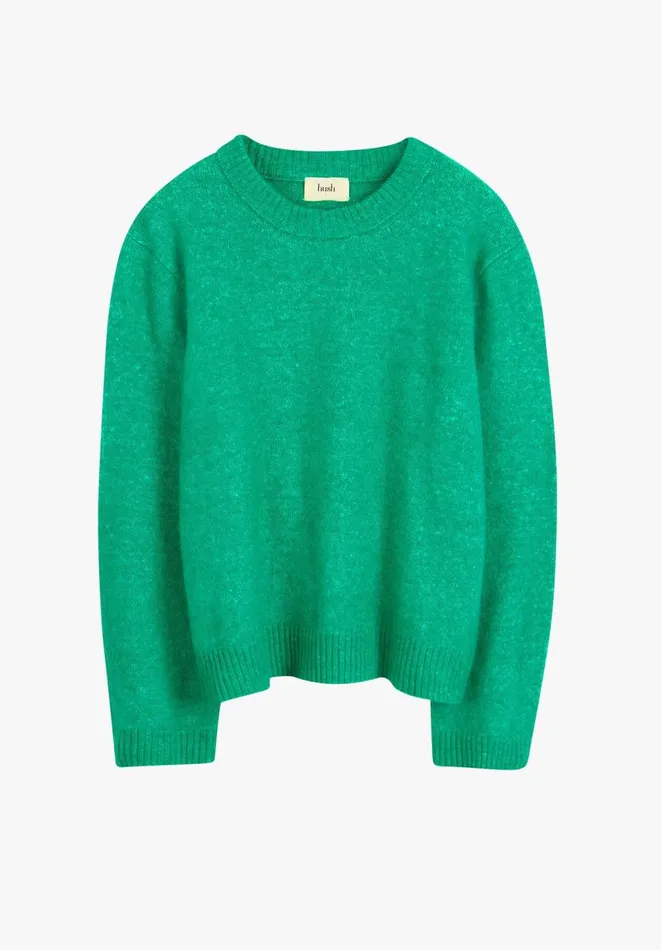 Hush Jumpers and Cardigans Women Anabelle Fluffy Knitted Jumper Apple Green Hush Jumpers and Cardigans Women Anabelle Fluffy Knitted Jumper Apple Green