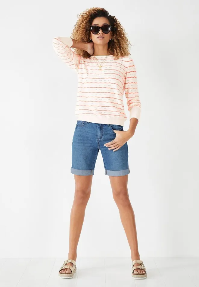 Hush Jumpers and Cardigans Women Aubrey Striped Jumper Ecrupink