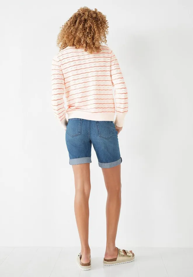 Hush Jumpers and Cardigans Women Aubrey Striped Jumper Ecrupink Hush Jumpers and Cardigans Women Aubrey Striped Jumper Ecrupink