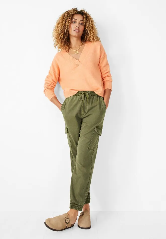 Hush Jumpers and Cardigans Women Fleur Cropped Jumper Soft Coral Orange