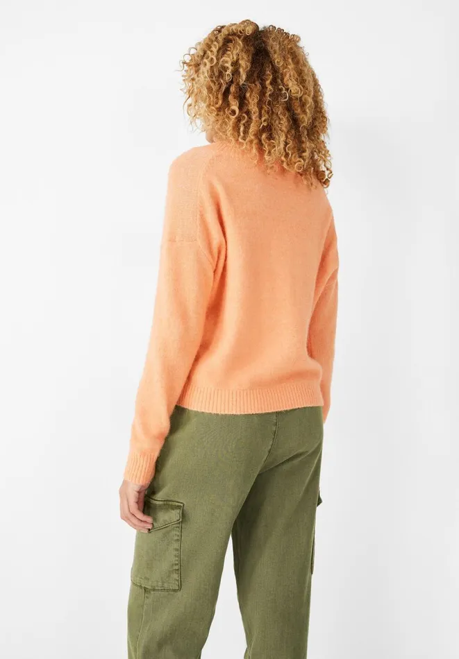 Hush Jumpers and Cardigans Women Fleur Cropped Jumper Soft Coral Orange Hush Jumpers and Cardigans Women Fleur Cropped Jumper Soft Coral Orange