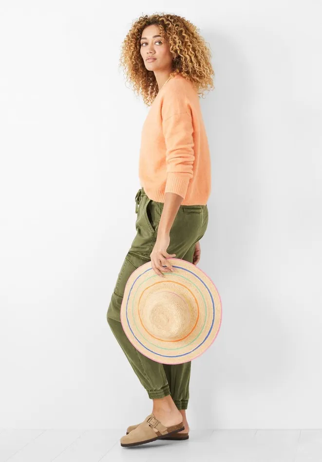 Hush Jumpers and Cardigans Women Fleur Cropped Jumper Soft Coral Orange Hush Jumpers and Cardigans Women Fleur Cropped Jumper Soft Coral Orange