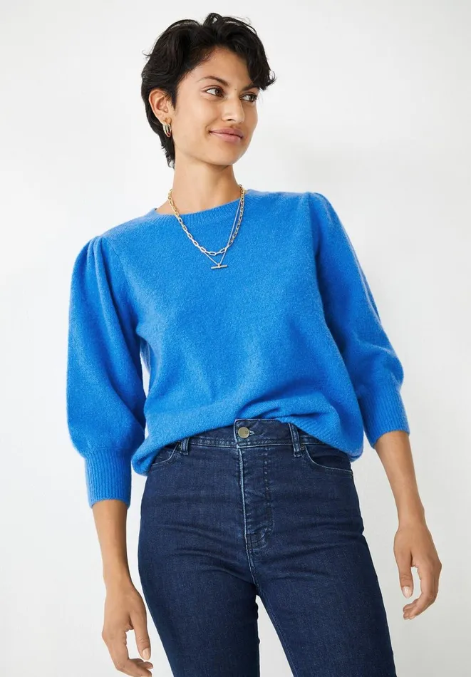 Hush Jumpers and Cardigans Women Hattie Wool Blend Crew Neck Jumper Marine Blue